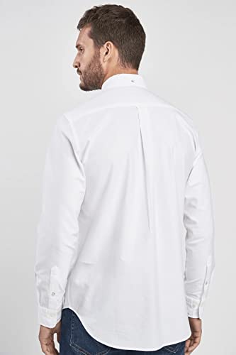 GANT The Oxford Shirt Reg BD Camiseta Deporte, Blanco (White), XX-Large para Hombre