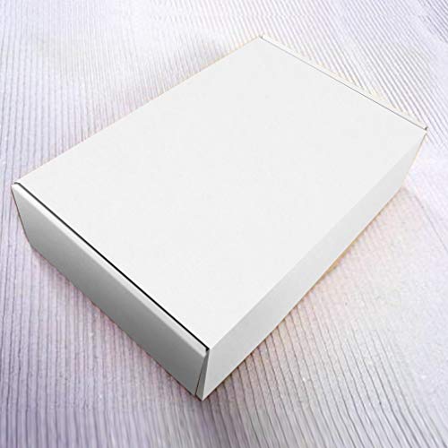 Giftgarden Caja de Cartón Kraft 30.5x22.9x7.6cm, Color Blanco, Cajitas de Carton Corrugado para Envíos, 25 Unidades