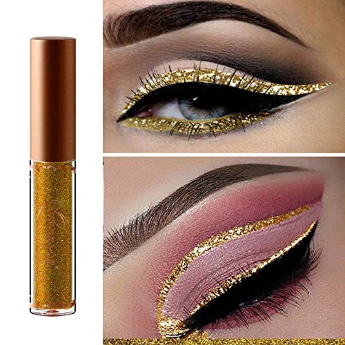 Glitter Liquid 8 Color Lápices de Ojos Impermeable Sparkle Larga Duración Metallic Delineadores Pen Shimmer Sombra