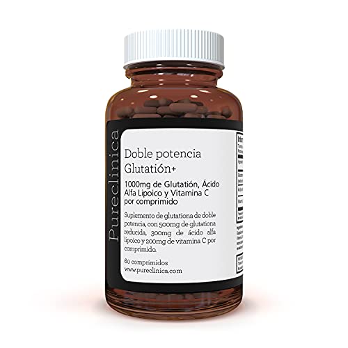 Glutationa 1000mg x 60 Comprimidos. Con 500mg de Glutationa, 300mg de ALA, y 200mg de Vitamina C por comprimido. SKU: GLU3