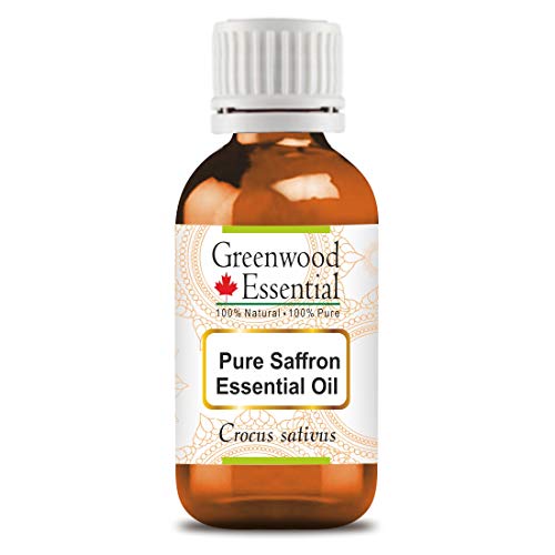 Greenwood Essential - Aceite esencial de azafrán (Crocus sativus) de calidad prémium y grado terapéutico para aromaterapia y el cuidado de la piel y el cabello, 5 ml