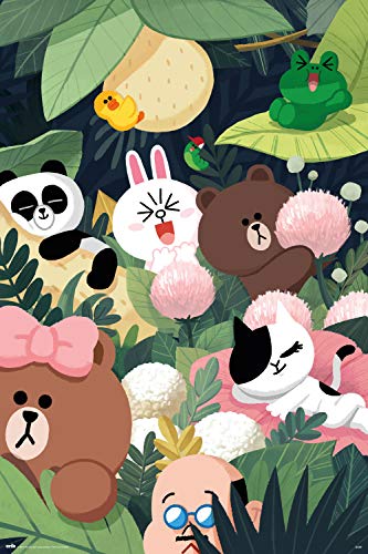 Grupo Erik GPE5348 Póster Jungla Line Friends, 61 x 91,5 cm