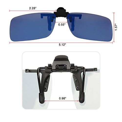 Hifot Clip Gafas de Sol polarizadas Lentes 2 Piezas, Flip up Gafas de Sol para Mujer Hombre, Suplementos de Sol para Gafas graduadas