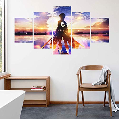 Hunbeauty art Póster de Ataque a Titán de Eren Yeager AoT Póster Lienzo Impresiones Anime Arte de Pared Decoración para Sala Dormitorio ClubUnframed