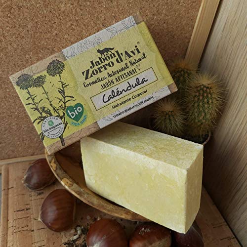 Jabón Zorro D’Avi Jabón Natural Ecológico de Caléndula Hidratante y Regenerador - 120 gr