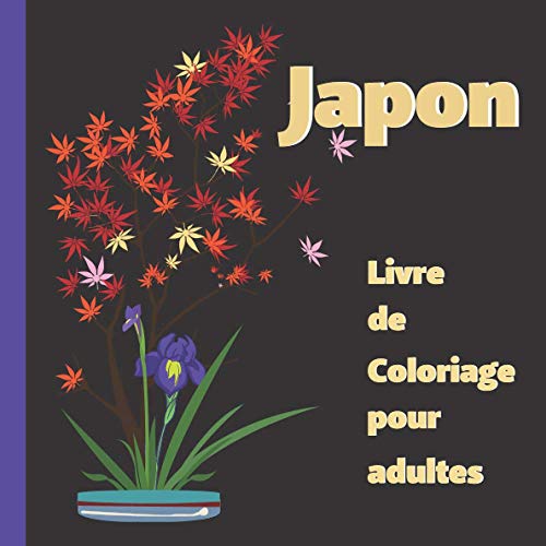 Japon livre de coloriage pour adultes: Cahier de coloriage pour se détendre / cadeau pour les amateurs de coloriage et du Japon/ 16 grands ... po)/ikebana/bonsaï/fleurs de cerisier/poupées