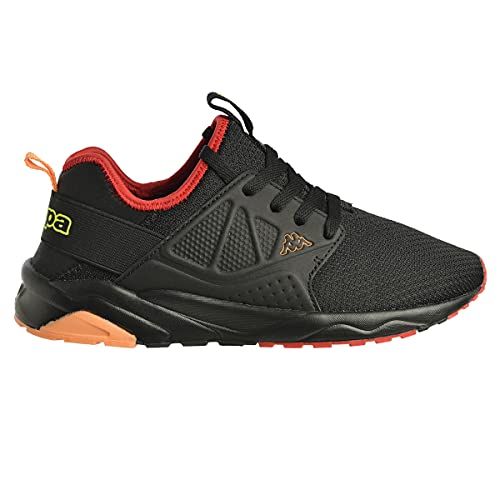 Kappa San Diego Lace, Zapatillas Deportivas, Negro/Naranja, 35 EU