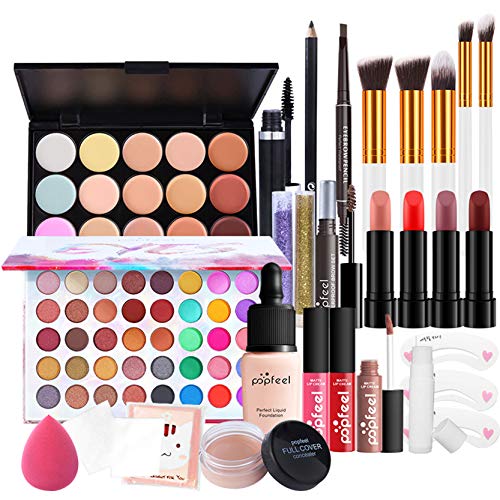 Kits de Maquillaje, Set de Cosméticos Todo en Uno, Set de Regalo de Maquillaje Kit de Inicio Completo con Sombras de Ojos, lápiz Labial, Kit de Cosméticos para Niñas Mujeres#1