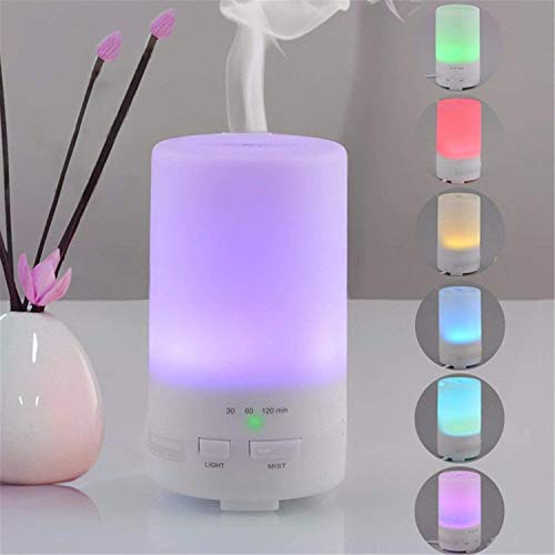 Ksera Mini Humidificador de Niebla fría de 50ml,Difusor de Aceites Esenciales de Aromaterapia con Apagado Automático sin Agua Que Cambia de 7 Colores para el SPA de la Oficina del Dormitorio