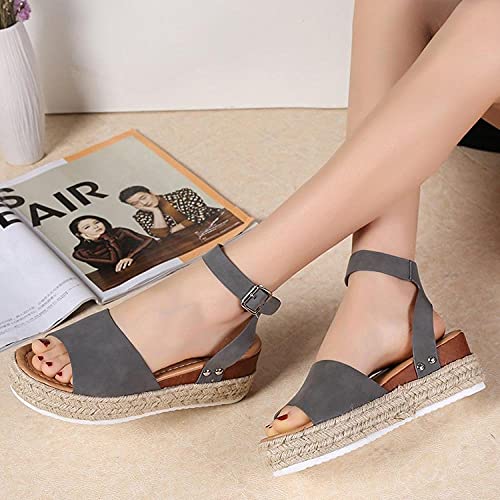 Ksnrang Sandalias Zapatos para Mujer Ebay Aliexpress Nuevo Verano Sandalias de Belleza Europeas 麻 Cuerda de Cuerda con la Boca Inferior de la Boca-Leopardo_41