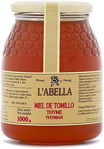 L'Abella Mel - Pack de 3 tipos de miel (3kg) - Miel recolectada en España- Miel de almendra, Miel de azahar y Miel de tomillo