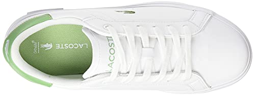 Lacoste POWERCOURT 0121 1 SUJ, Zapatillas, Wht/Lt Grn, 36 EU