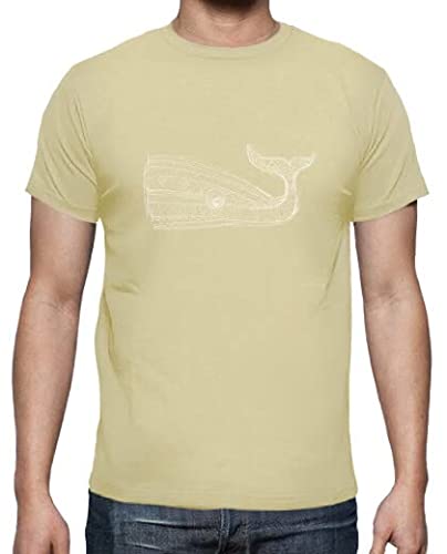 latostadora Camiseta Manga Corta Ballena para Hombre - Crema XXL - Ref. 768102-P