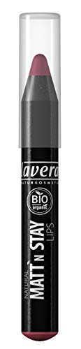 lavera Pintalabios Natural Matt'n Stay Lips -Matt‘n Berry 06- Lipstick ∙ Barra de Labios ∙ Efecto mate irresistible ✔ Cosmética Natural ✔ Bio ✔ Maquillaje Organico 100% Certificado (3.1 gr)