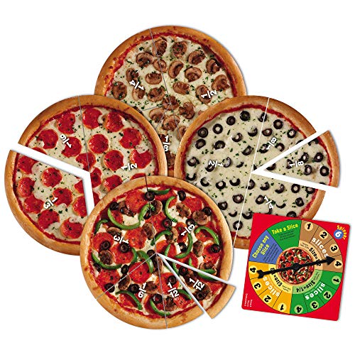 Learning Resources- Divertido Juego de fracciones Pizza Fraction Fun, Color (LER5060)