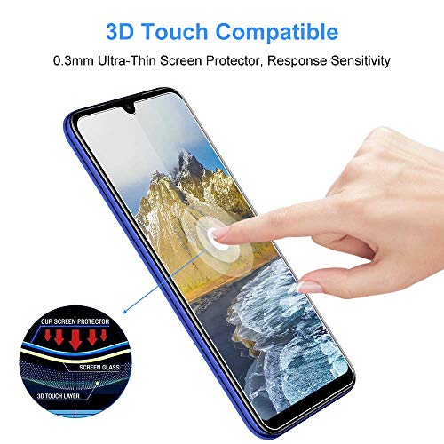 Lixuve Vidrio Templado para Xiaomi Redmi Note 7 Protector de Pantalla, 3 Unidades Cristal Templado Anti-Rasguños, Alta Definicion, Anti-Burbuja