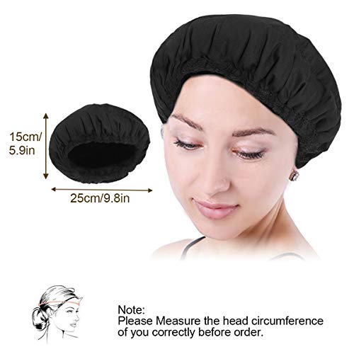 Locisne Gorro calor cabello lino acondicionamiento profundo térmico bricolaje,gorro acondicionamiento cabello micro apto microondas Terapia calor para vaporizar el cabello,spa Herramientas de peinado