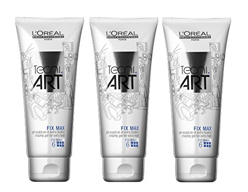 Loreal Fix Max Gel 3 x 200 ml Tecni.art Styling para una fijación ultra fuerte nueva serie