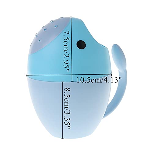 MEISISLEY Taza De Champú para NiñOs Taza De BañO para NiñOs El Lavado del Cabello Taza El Pelo del Bebé Enjuagadora Jarra De Baño para Lavar El Cabello Blue