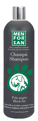 MENFORSAN Champú Perros Pelo Negro 1L, Intensificador del Color