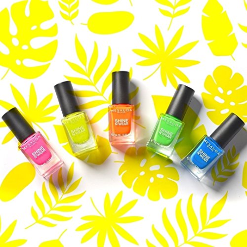 Mesauda Shine n'Wear Esmalte de uñas Nueva Colección 2018 Colores fluo | Larga duración 10 ml 304 TROPICAL