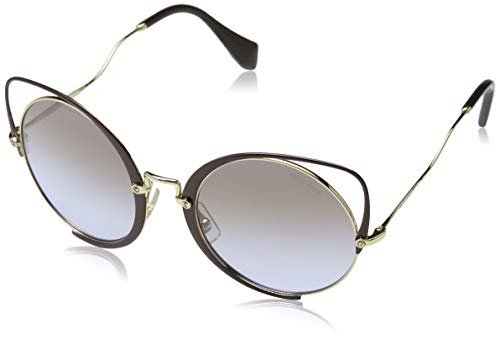 Miu Miu 0MU51TS R1J2H2 54 Gafas de Sol, Marrón (Pale Gold/Brown/Violet Brown Silver), Mujer