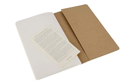 Moleskine - Cahier Journal Cuaderno de Notas, Set de 3 Cuadernos con Páginas , Tapa de Cartón y Cosido de Algodón Visible, Color Marròn Kraft