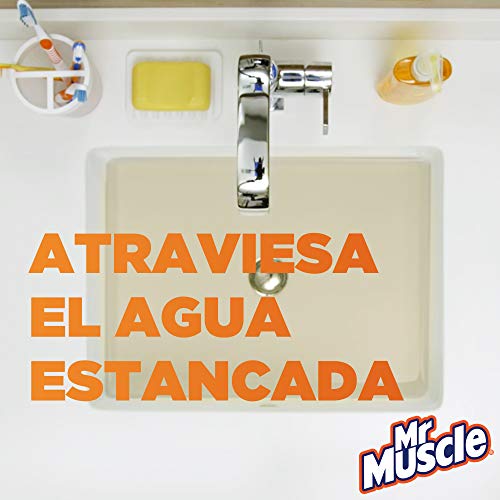 Mr Muscle - Forza Desatascador Gel Power. Gel limpia tuberías. Desatascador líquido potente desagües, Pack 1+1, 2 Unidades de 1L cada una