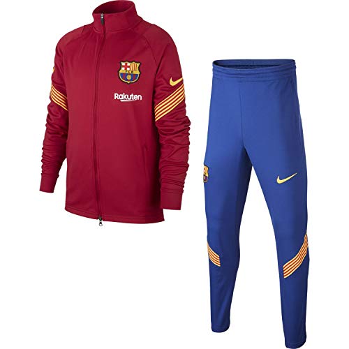 NIKE FC Barcelona Temporada 2020/21-FCB Y NK Dry STRKE TRK Suit KCD6031-621 Chándal, Niño, Noble Red/Noble Red/Amarillo/Amarillo, L