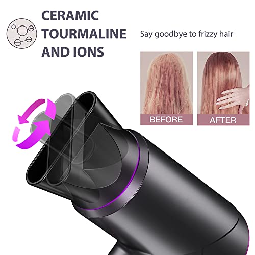 Niodora Secador Pelo Profesional, Secador de Pelo Ionico 1800W , 2 Velocidades y 3 Temperaturas, Secador para el Cabello con Concentradores, Perfecto para Viaje