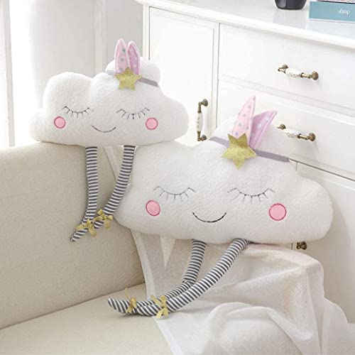 Nunubee Almohada Acolchada En Forma De Nube Juguete para Niños Material De Felpa Decoración De Jardín De Infantes Almohada Sala De Estar Sofá Decoración De Oficina, Nube 40 * 50 Cm