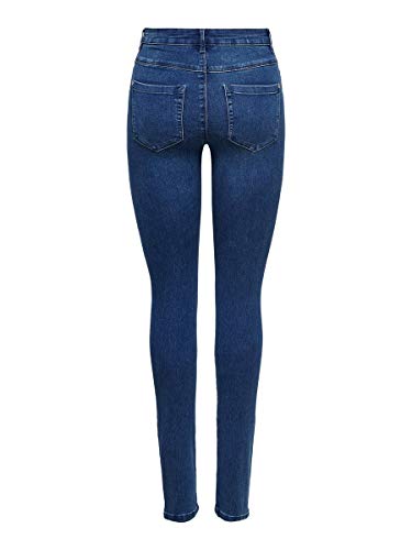 ONLY Onlroyal High Waist Skinny Jeans Vaqueros, Medium Blue Denim, M / 30L para Mujer