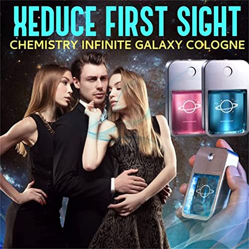 OWEISAUG Xeduce First Sight Chemistry Infinite Galaxy Cologne Spray, Chemistry Infinity Galaxy Cologne Pour Homme, Long Lasting Perfume Spray, Flirty Aroma Lusting Perfume (Blue+Pink)