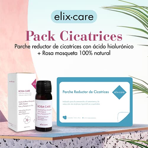 Pack Cicatrices - Parche Reductor de Cicatrices con Ácido Hialurónico + Rosa Mosqueta 100% Natural - Ideal cicatrices y queloides: cesárea, cirugías estéticas, quemaduras