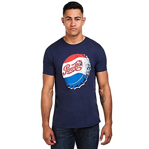 Pepsi Vintage Cap Camiseta, Azul (Navy Navy), XXL para Hombre