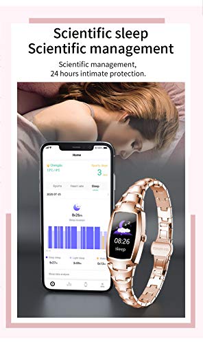 PHIPUDS Smartwatch Mujer, Reloj Inteligente Impermeable IP67 con Smart Watch Monitor de Sueño Pulsómetros Cronómetros Contador de Caloría,Control de Musica, iOS y Android Oro