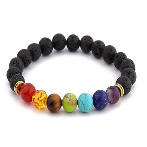 Pulsera Chakra. Brazalete Energético 7 Chakras. Piedras Preciosas Naturales