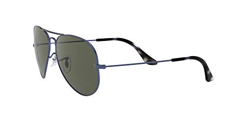 Ray-Ban Aviator Large Metal RB3025-918731-55 Gafas, Azul, 55 Unisex Adulto