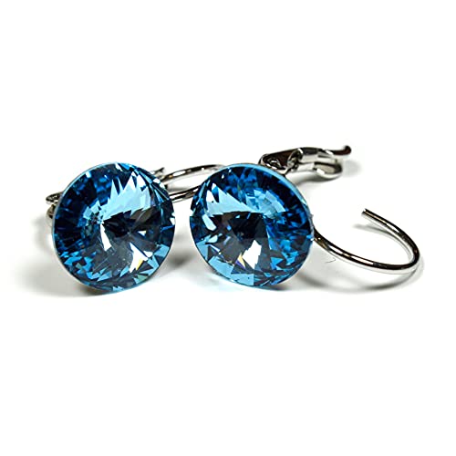 rougecaramel – Bijoux – Pendientes CRYSTALLIZED Swarovski Aquamarine