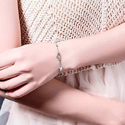 S925 Silver Niche Ladies Braccial Extension Moda Personalidad All-match Braccial Ladies Bracelet