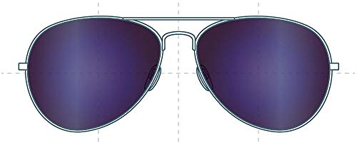 SFX - Lentes de repuesto para gafas de sol compatibles con Tiffany & Co TF 3046 57 mm (no polarizadas SFX Edge Blue Mirror Black Par)