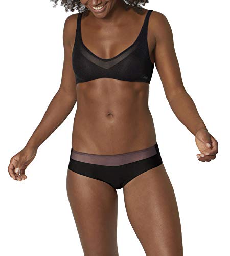 Sloggi Oxygene Infinite Hipster Ropa Interior, Negro, S para Mujer