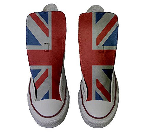 Sneakers Original USA Zapatos Personalizados Unisex (Producto Artesano) con Bandera Inglese - TG46