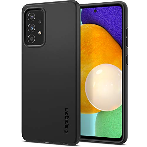 Spigen Funda Thin Fit Compatible con Samsung Galaxy A52 5G y Comapatible con Samsung Galaxy A52 4G LTE y Comapatible con Samsung Galaxy A52s 5G- Negro