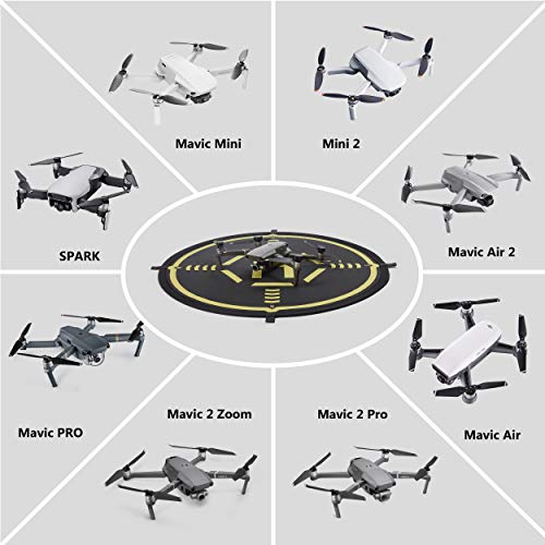 STARTRC Drone Landing Pad Universal Waterproof D 80 cm / 32 '' Pads portátiles de Aterrizaje Plegables para dji Air 2S /dji FPV/dji Mavic Air 2/Mini 2 /Mavic 2 Pro/Zoom/Mavic Mini Drone (80CM)