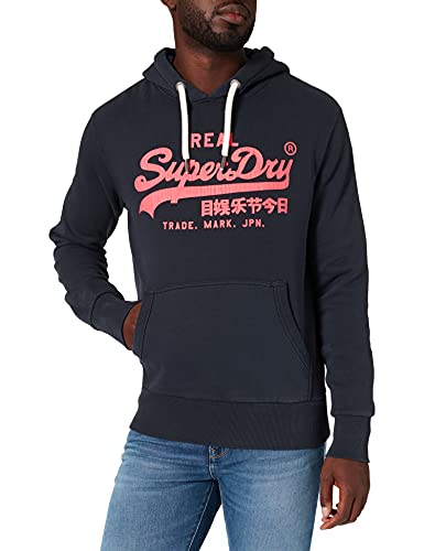 Superdry Vintage Logo AC Hoodie BB Sudadera con Capucha, Eclipse Navy, M para Hombre