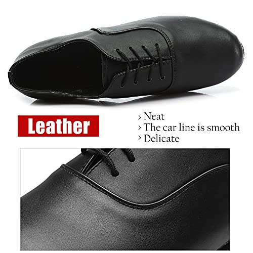 SWDZM Calzado de Danza para Hombre,estándar Latinos Zapatos de Baile Modelo 704 Negro 42 EU/26 CM