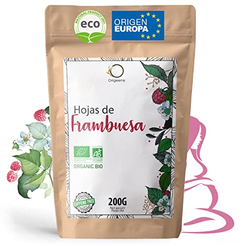 ☘️ Te Hojas de Frambuesa Organico 200g | Cura Bienestar Te Hojas Frambuesa: Infusión Final del Embarazo, Tila Lactancia, Reglas dolorosas | Raspberry Leaf Tea