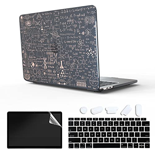 TeDaWen Funda Protectora para MacBook Air de 13 Pulgadas 2020, MacBook Air de 13 Pulgadas, A2337 M1 A2179 A1932 con Retina, Funda bronceadora para portátil, (Diagrama de fórmulas) Oro Rosa 3