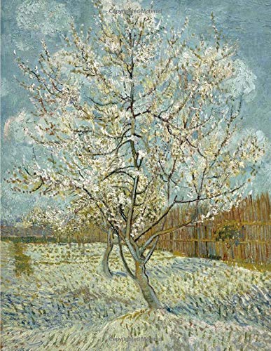 The pink peach tree, Vincent van Gogh. Blank journal: 150 blank pages, 8,5x11 inch (21.59 x 27.94 cm) Soft cover